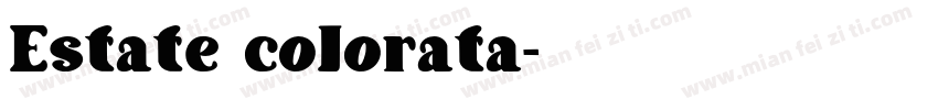 Estate colorata字体转换